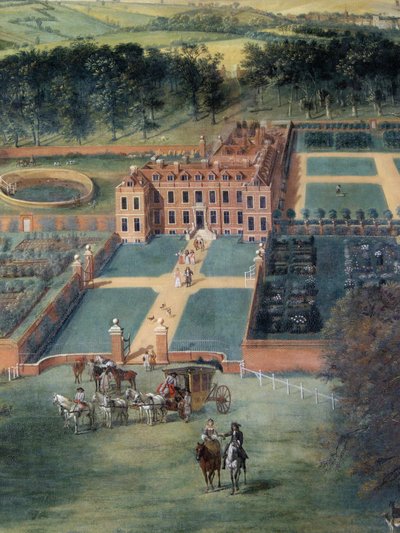 Cheveley Park (detail), 1671 by Jan Siberechts
